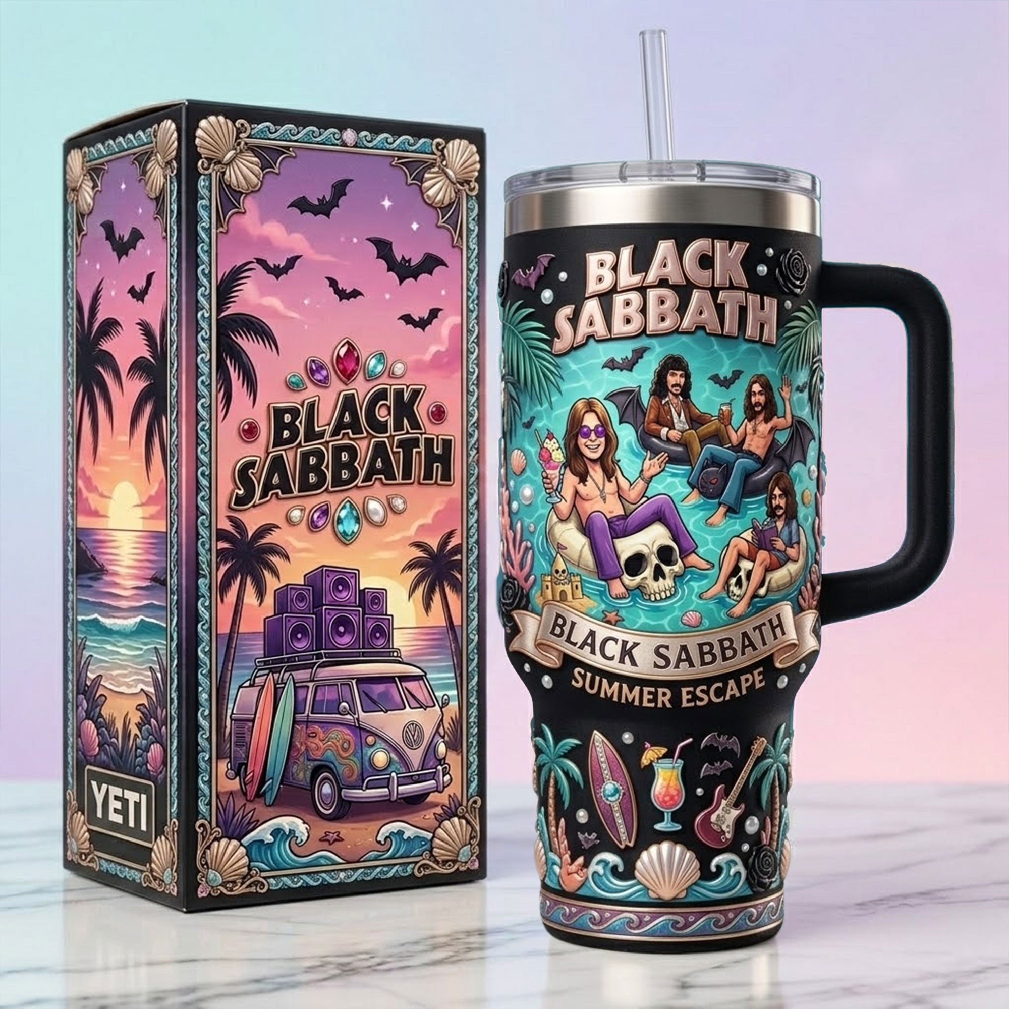 Premium BLST 40oz Tumbler With Handle TNSM